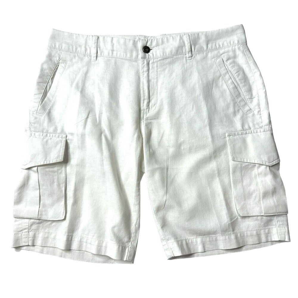 Tommy Hilfiger‎ Women's Cargo Shorts Triple-Closure, Pockets - White, Size 6